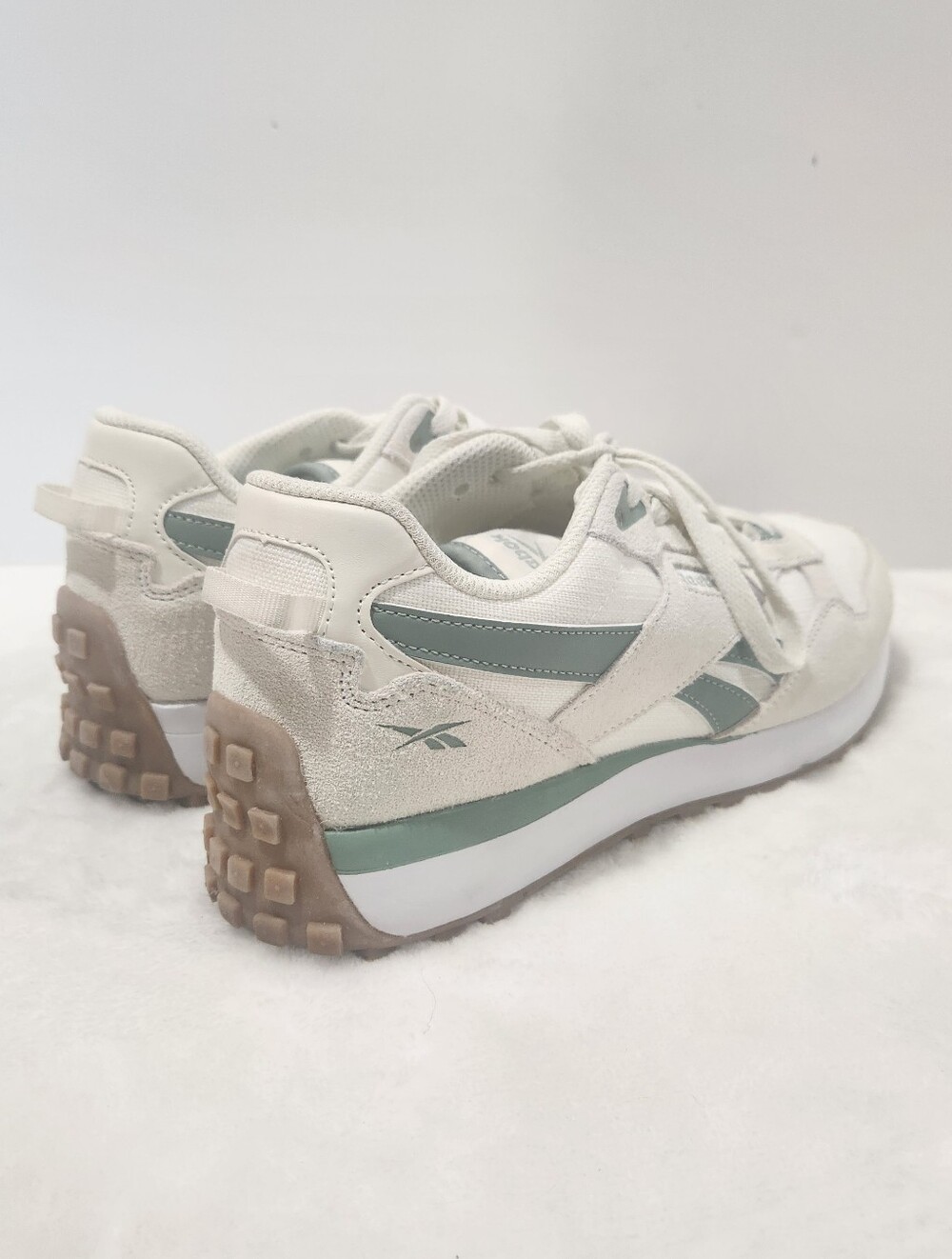Reebok Drive Leather Suede Ortholite Chalk Green Sneaker Shoes Womens 10 - Picture 9 of 13